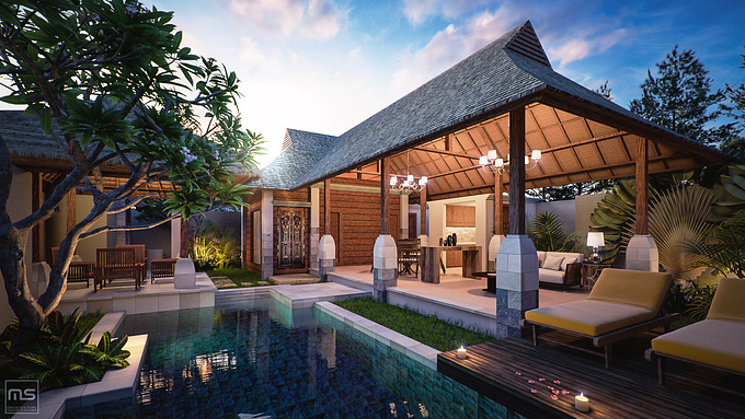 Exterior render - Private Villa in Bali