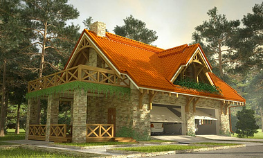 House-garage in Chalet style