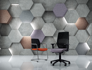 office seating interior - abstract design