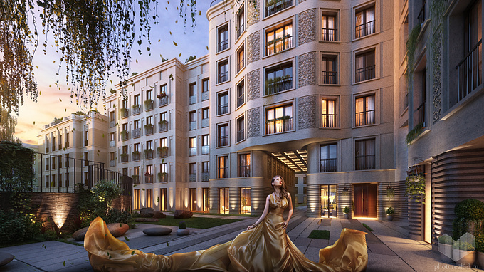Photoreal3d - http://Photoreal3d.com
Night view of new residential project in Moscow.
