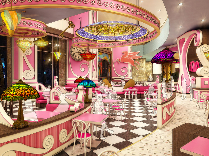 Cuningham Group
Created to convey the design for a concept of a Serendipity 3 restaurant in an existing mall located in Dubai.