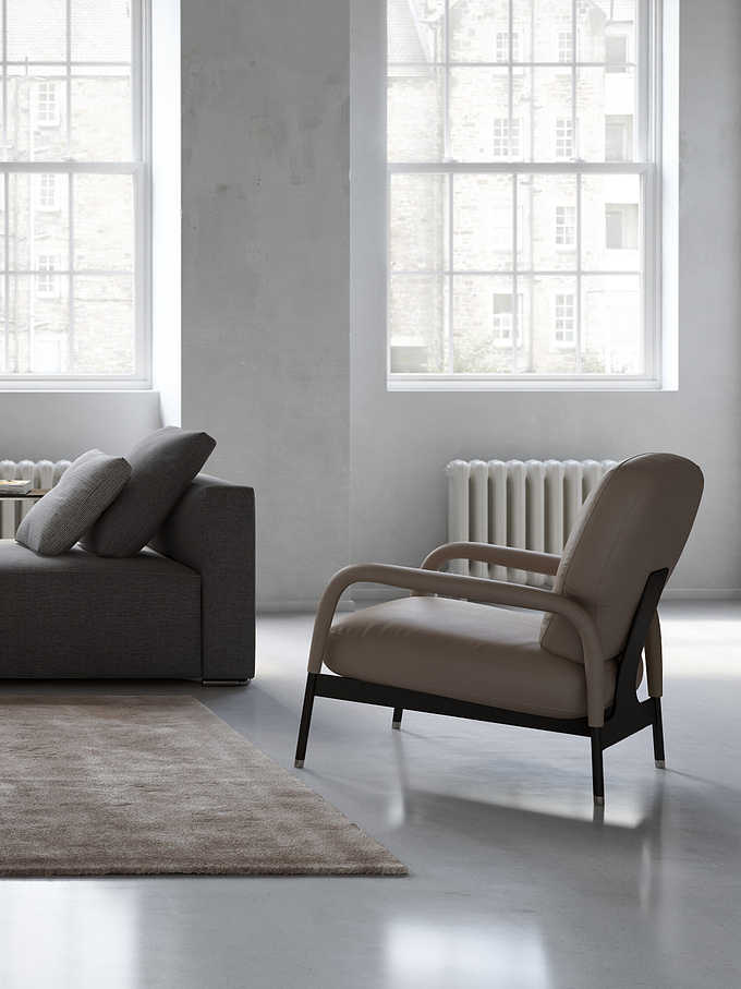 Armchair from Minotti, modelled from scratch in 3ds max, rendered with V-ray. I hope you like it, your opinion about lighting, materials and models is very welcome. thx.