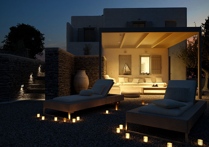 Batis 3d Design Studio - http://www.batis3d.com
We were commissioned by “Paros Home Constructions”, a construction company in Greece, to make a 3d photorealistic presentation of a traditional residence, in the beautiful island of Paros, in Cyclades, Greece.