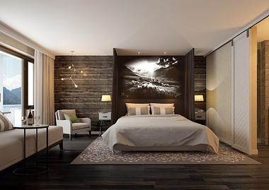 Alpenhof Hotel interior visualization