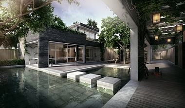 'THE VILLA' Competition rendering from a few years ago.