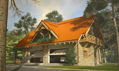 House-garage in Chalet style