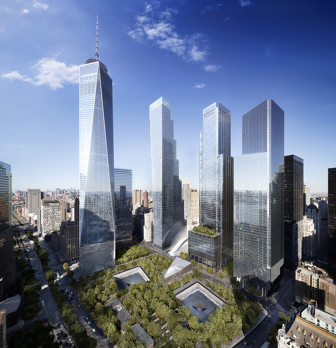DBOX - http://www.dbox.com
Bjarke Ingels Group's glass-clad tower, consisting of seven stacked cuboids, will occupy a plot at the 16-acre World Trade Center site in Lower Manhattan.