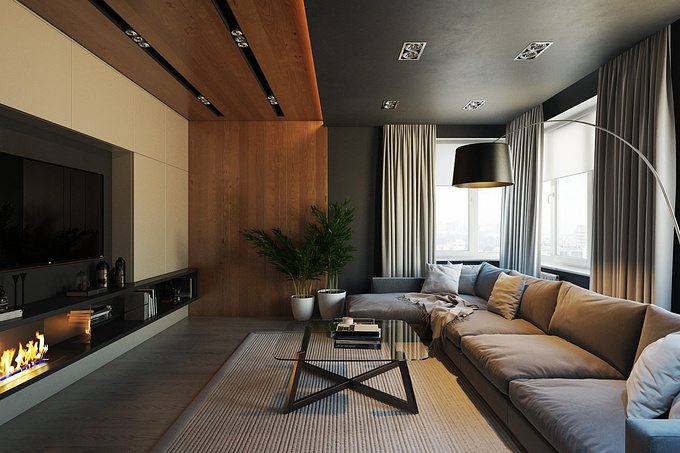 ArchiCGI - http://archicgi.com/
This extremely comfortable living room design embodies the atmosphere of cozyness