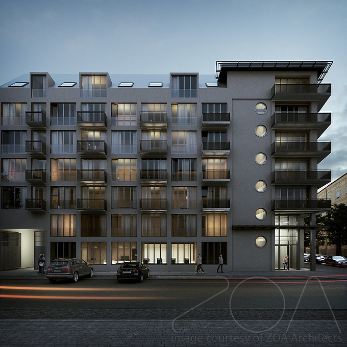  - http://zoa3d.com
Visualization of an apartment house in Munich, Lucie-Grahn Street.

Client: Motionfarm
Visualization: ZOA

More work from ZOA | 