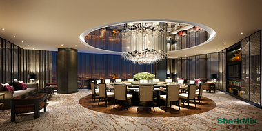 Restaurant interior rendering