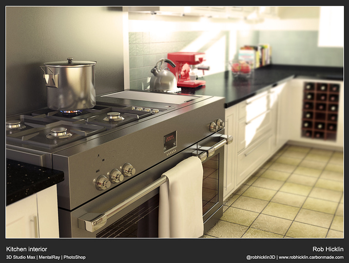 robhicklin3d - http://robhicklin.carbonmade.com/
 robhicklin3d
 
 
 3DS MAX | Mental Ray

 

This is a recent render of my kitchen. 

I hope you like it, any comments and crits are welcome.

Thanks