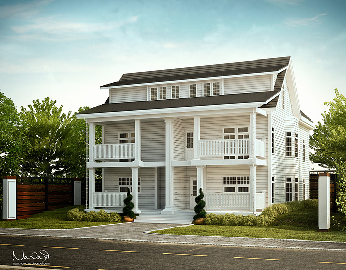 American Traditional Duplex House