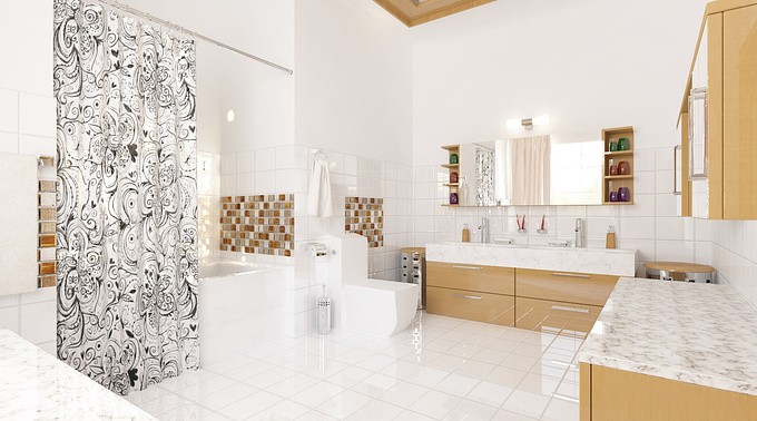 Nina Koko - http://ninakoko.t15.org
The Bathroom was my latest interior scene with 3ds Max & V-ray.
