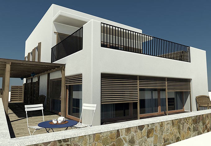 A quick rendering for a small beach house in the Costa Brava
