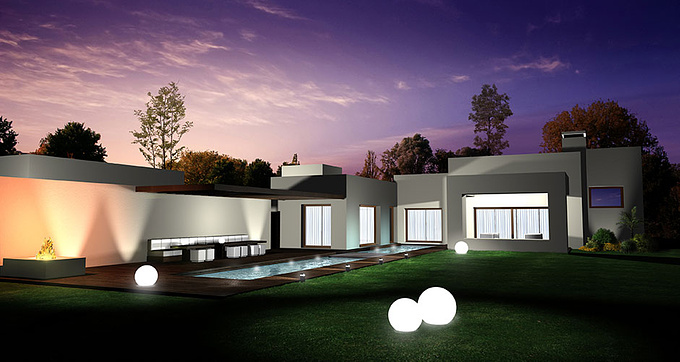 Concept for a modern house project in Spain.