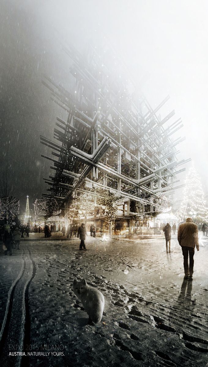 Part of a set of atmospheric images done for a proposal of the Austrian Pavilion for the Expo 2015 in Milano.