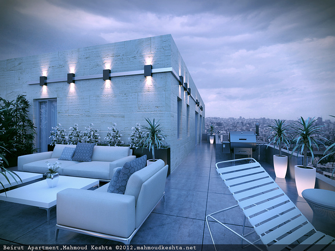 http://mahmoudkeshta.net
Al-salam Alaikom
Today I would like to share some shots from my recent design of Apartment in Beirut. These works are designed and rendered by me.
Software used : 3ds max , Photoshop , Vray 
I hope you like it
