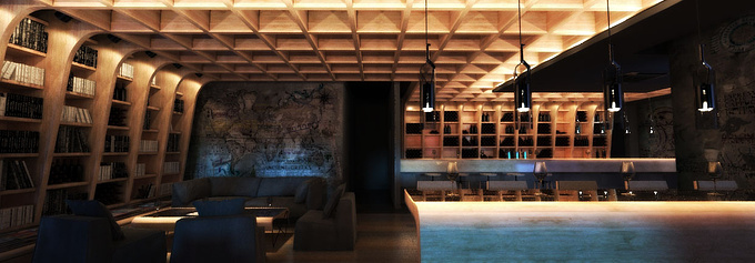 ABIDI wa HAKKI - http://www.twoopposites.com
Interior Visuals for a bar designed in Aqaba, Jordan.