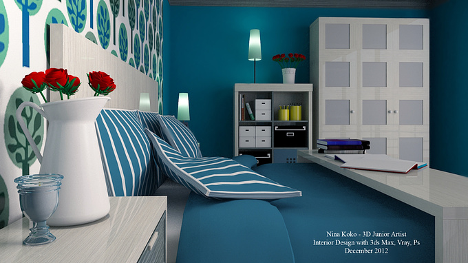 Nina Koko - http://ninakoko.t15.org
Interior Design with 3Ds Max, Vray and Ps. 

Bedroom - December 2012