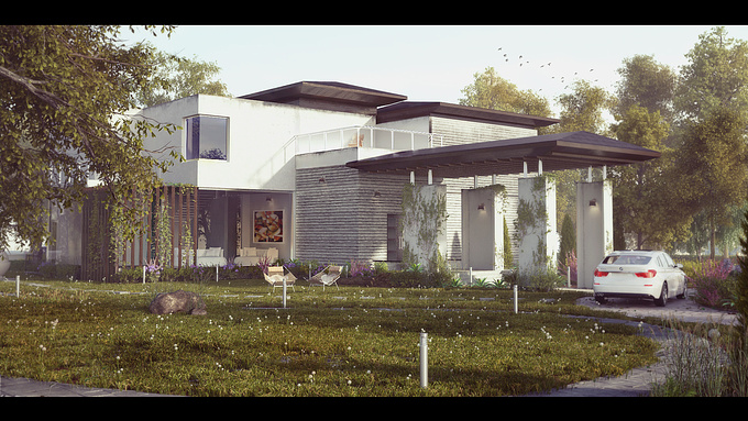  - http://
This Is what I called Moffaa a beautiful villa . This i have done for ResolutionFX Studio . 
All elements done in 3ds max software with the help of some Plugins ( Vray, Multiscatter, Ivy generator and quite one two more . 
Post Production Done in photoshop and Magic bullet looks . 
Hope You like it .
Thanks !!