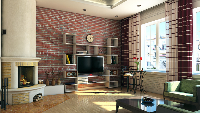 Z-deco - http://www.z-deco.com
Living room, classical style, Z-deco studio, 3d render