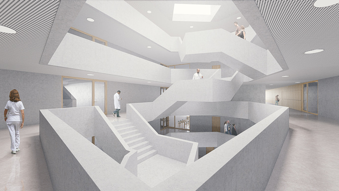 Medical School, Saint-Loup, Switzerland, 2017.
Competition Project for Esposito + Javet architectes
Soft used: Blender/ Cycles/ Photoshop

Created by 3DM.