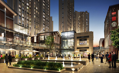 Night Renderings Of Zi Dong Yuan (Phase 2), West Lot, Changde, Hunan, Commercial and Residential Development