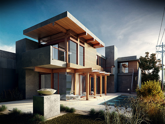 I used 3ds max,vray and photoshop to create the
following image.