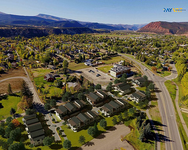 Aerial View of Modern Site Design - USA