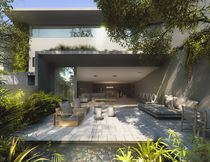 This is not commercial  visualization  "The Barrancas House".   Prоject  is executed by reference "The Barrancas House / EZEQUIELFARCA arquitectura y diseño" 
3d Max+ Corona render+ PCS6