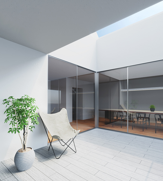 Spatial and lighting experiment. Base model is House in Leiria by Aires Mateus.
c4d+corona.