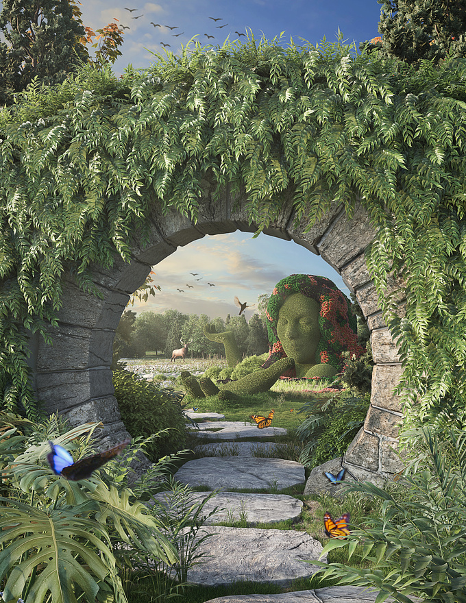 Imagine 3D Workshop - https://www.imagine3dworkshop.com/
Personal piece for entry in Evermotions Secret Garden challenge.
Software used: 3Dsmax, Vray, Grow fx, Zbrush, and Photoshop.
