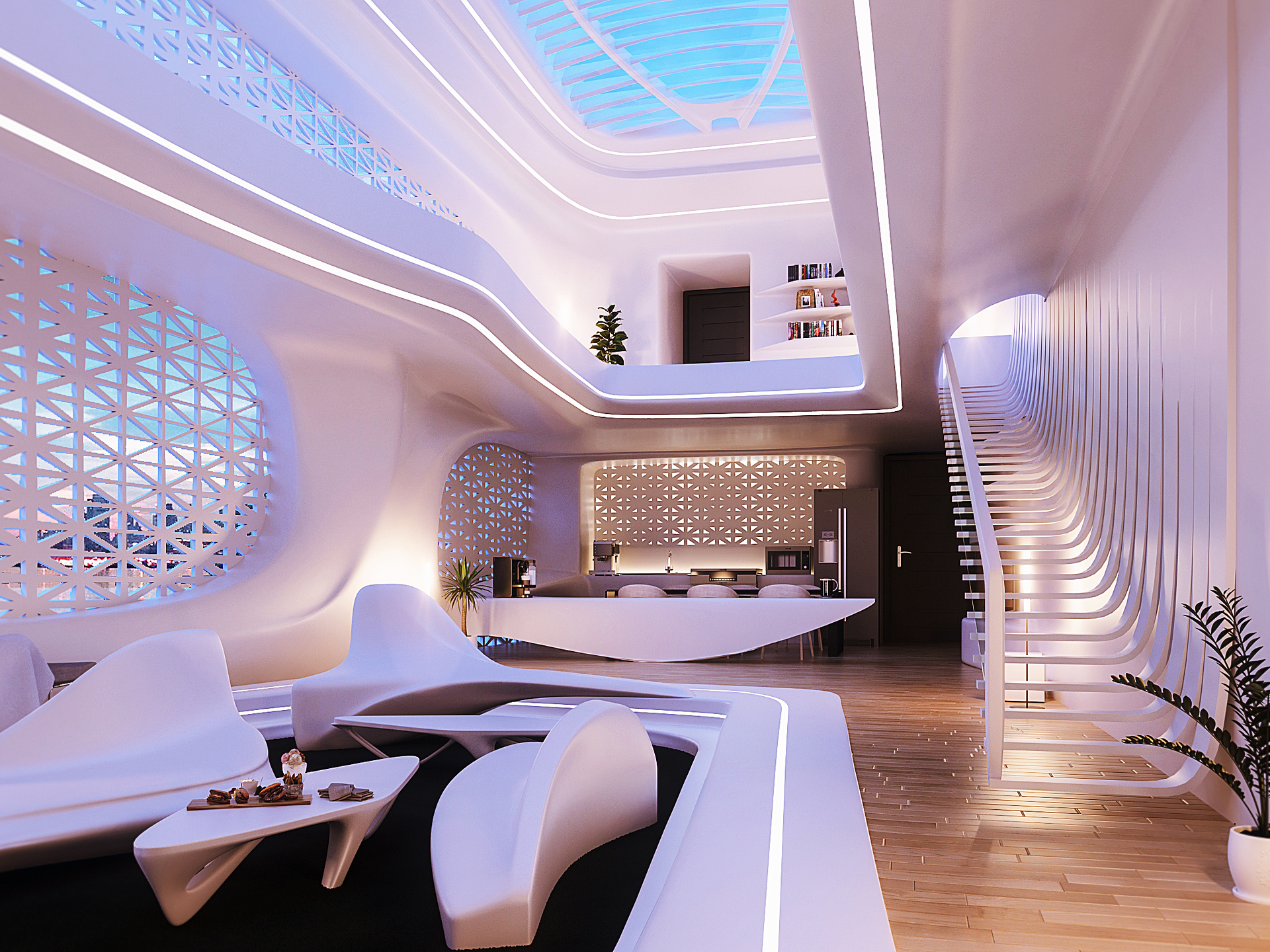Night Organic Interior Design | Amir Ashour - CGarchitect ...