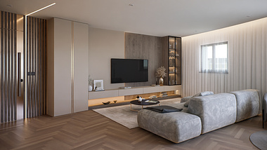 Luxury apartment living room