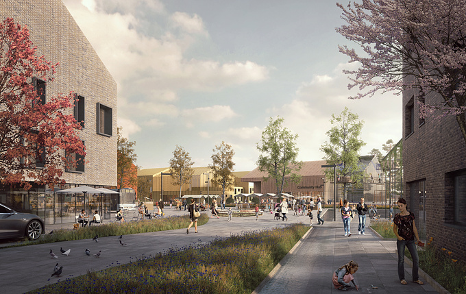 WyrdTree - https://www.wyrdtree.co.uk/
WyrdTree created this image in collaboration with C.F. Møller Architects in order to communicate the visual design of their proposal for re-imagining the Garden City in Letchworth, a competition organised by RIBA for the Letchworth Garden City Heritage Foundation.