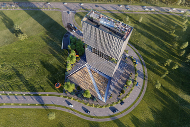 Roheline Park, office building commercial CGIs