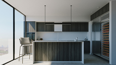 Interior rendering - Kitchen design