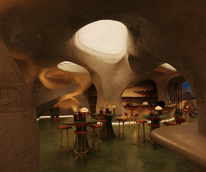 Esca Cueva was a cave like project I visualized at Badie Architects with the vision of the designer, Farah Yasser, under the supervision of the Chief Architect, Mohammed Badie