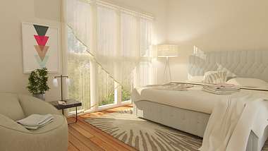 Scandinavian inspired luxury bedroom
