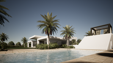 Pool area for a private villa in Algarve - Portugal