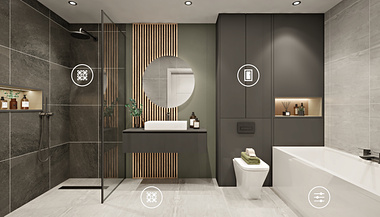 Interactive Kitchen and Bathroom CGI