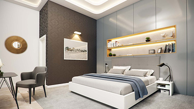 Modern Bedroom in Shades of Grey