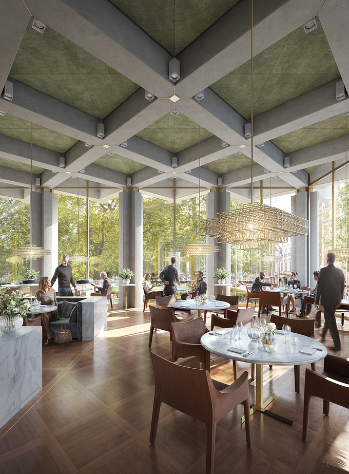 DBOX - http://www.dbox.com
Eero Saarinen’s 30 Grosvenor Square will be converted into a hotel by David Chipperfield Architects when the U.S. Embassy moves to Nine Elms in 2017.