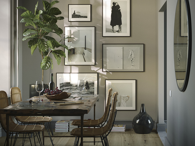 Photoreference for this render was photo by Boukari & styling by Now Interior Design. http://www.itsnow.se/wollmar-yxkullsgatan-11a