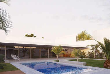 Exterior rendering - Ancha House