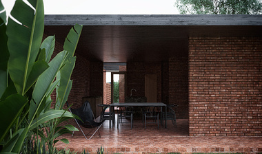 Brick house in Buenos Aires, Argentina.