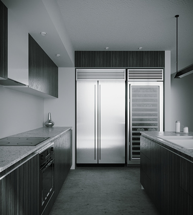 Interior rendering - Kitchen design
