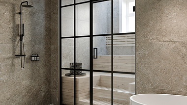 3d Renderings for Hietakari Sauna Glass Doors