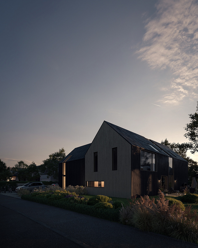 Architectural visualization of a private house