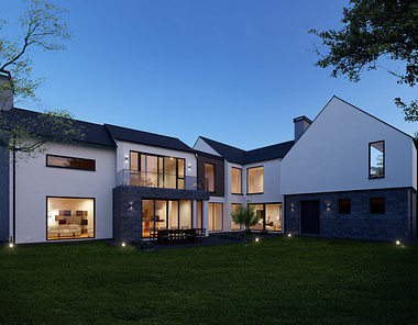 Architectural Visualisation of modern Two-Storey House in Ireland